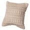 16" Handwoven Cotton Throw Pillow Cover with Layered Random String Pattern
